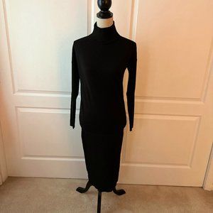 Ann Taylor Black, Sweater Dress with blouson waistline